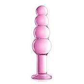 Glossy Stakleni dildo, 18.5cm, Roze