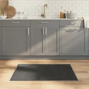 Vidaxl Pravokotna preproga siva 70x100 cm bambus