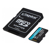 SDXC KINGSTON micro 128GB Canvas Go Plus, 170/90MB/s, C10, UHS-I, U3, V30, A2, adapter