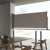 VIDAXL dvoriščna zložljiva stranska tenda (100x300cm), siva
