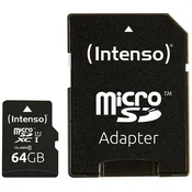 Intenso microSDXC-kartica 64 GB Intenso Professional Class 10, UHS-I uklj. SD-adapter