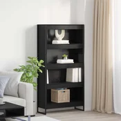 Ormarić za knjige 2 pcs Crni hrast 80 x 30 x 155 cm