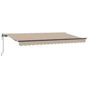 Vidaxl Retraktilna tenda Bež 400 x 200 cm blago