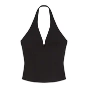 Bershka Top črna
