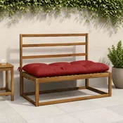 vidaXL Blazina za klop VIANEN 100% poliester Rdeča 120 x 60 x 12 cm