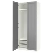 PAX/GULLABERG Garderobni sestav, bela/siva, 100x60x236 cm