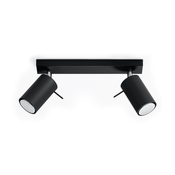 Sollux SL.0092 - Spot svetiljka RING 2 2xGU10/10W/230V crna