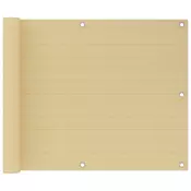 Balkonski zastor bež 75 x 300 cm HDPE