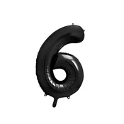 shumee Folija balon 6 črnih 86 cm