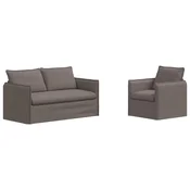 Vidaxl Kavčna garnitura 2 szt. Taupe 156 x 82 x 85 cm Blago