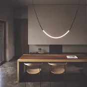 Karman Leda LED viseča svetilka 100x300cm IP20 črna - Dnevna soba/jedilnica - Dizajn - črna, bela - Kovina