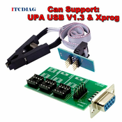 UPA USB V1.3 Xprog ECU Chip Tuning Programmer Eeprom Board Adapter with SOP8 SOIC8 Clip for 24CXX & 25 / 95XXX 93CXX 35080 Chips