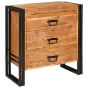 Kreveta s ladicama Smeda 66 x 33 x 70 cm Cvrsto drvo akacije