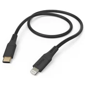 Hama Polnilni/podatkovni kabel, fleksibilen USB-C - Lightning, 1,5 m, črne barve