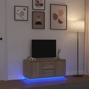 TV ormaric s LED svjetlima boja hrasta sonome 100x41x50 cm