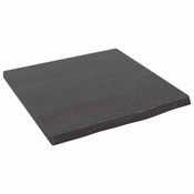 Zidna polica tamnosmeda 40x40x2 cm od obradene hrastovine