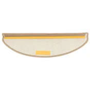 Vidaxl Stopniščne preproge 15 kosov 65x21x4 cm rjave polkrožne velike
