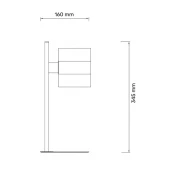 TALIA 56 STONA LAMPA 1*E14 CRNA/HROM
