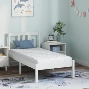 vidaXL Vzmetnice Bela 160 x 80 cm 100% poliester