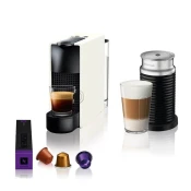 NESPRESSO Essenza Mini kavni aparat + Aeroccino, bel