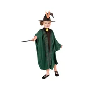 Alltoys Otroški kostum čarovnika/čarovnice, zelen, 130–140 cm