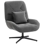 HOMCOM HOMCOM naslonjač šenil, pena 92D x 72Š x 96V cm Temno siva, (5000242818)