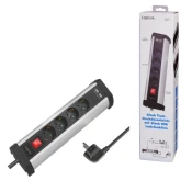 Logilink produžni kabl 4 mesta, 2 USB, prekidac, stalak, 3.0m, aluminium ( 4798 )