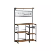 Songmics Kuhinjska polica 42x90x1673 cm rjava