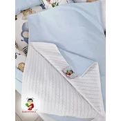 Bubamara037 Pokrivac za bebe, Plavo-Beli