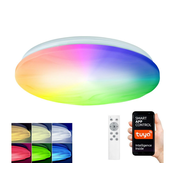 Solight LED Pametna stropna svjetiljka Wave, 30W, 2300lm, wifi, RGB + CCT, daljinski upravljac [WO792]