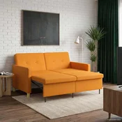 Krevet-sofa na razvlacenje Tamno žuta Tkanina
