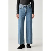 Levis kavbojke s širokimi hlačnicami ženske RIBCAGE WL BELTED