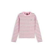 Tommy Jeans Majica ESS svetlo roza/črna/bela