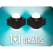V-TAC LED stenska svetilka 2W, 200lm, dvojni svetlobni snop, ČRNA, 1+1 gratis! Barva světla: Dnevna bela