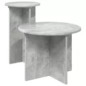 vidaXL vidaXL Komplet stranskih mizic 2 pcs Betonsko siva Inženirski les, (5000210855)
