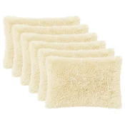 vidaXL Prevleka za blazino 6 pcs HEERLEN Krem 50 x 80 cm PV flis