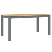 MAISON CHIC Jedilna miza - Kuhinjska miza - Jedilni stol Panama siva 160x80x75 cm trdna borovina, (21715223)