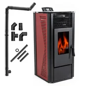 THUNDER Peč na pelete – Wi-Fi upravljanje, 20 kg rezervoar, avtomatsko ogrevanje THUNDER KARMEN-RED 10 kW, (5000098559)
