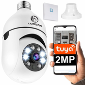 WIFI IP Brezžična 2MPX LED nadzorna kamera vrtljiva E27 navoj HotSpot
