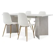 KRONDAL D180 sto travertin + 4 JONSTRUP stolice bela