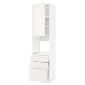 METOD / MAXIMERA Vis.el.pecn. s vratima/3 fioke, bela/Veddinge bela, 60x60x240 cm
