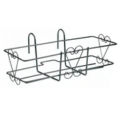 eoshop Držalo za škatlo KLASIČNO FISSA kovinsko črna 53x20cm