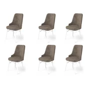 Hanah Home Set stolica Pare, 46x94x46 cm, 6 komada, Belo-smede