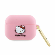 HELLO KITTY Hello Kitty Silikonski 3D Kitty Head - Ovitek za AirPods Pro (roza)