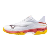 Moška obutev za tenis Mizuno Wave Exceed Court Clay M White/Calypso Coral/Citrus EUR 44