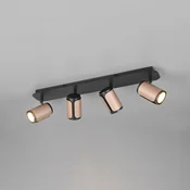 Trio Lighting Stropni žaromet Gillan, kava, 4-plamen, kovina, GU10 - Dnevna soba/jedilnica - Sodobni - kava rjava, črna
