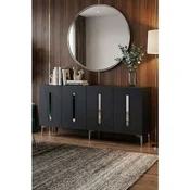Hanah Home komoda Rany 180, 180 cm, antracit / srebrna