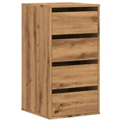 Vidaxl Kotni predalnik artisan hrast 40x41x76 cm inženirski les
