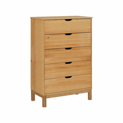 Visoka komoda iz masivnega bora v naravni barvi 113x39 cm Post – Storaa