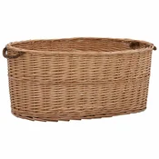 Vidaxl Košara za drva z ročaji za prenašanje 78x54x34 cm naravna vrba